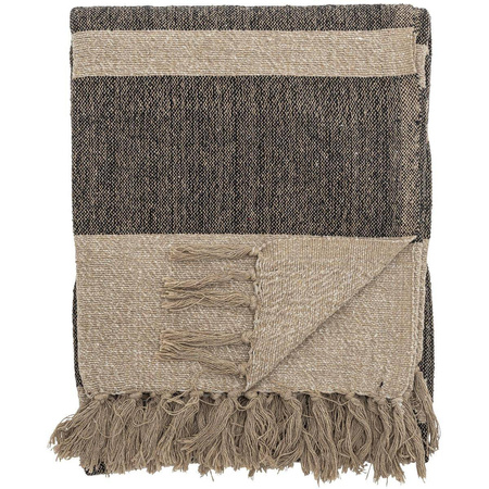 Temi Throw, Black, Recycled Cotton
