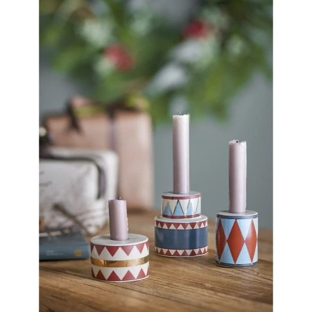 Bitja Candle Holder, Grey, Stoneware