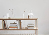 Set of 3 HÜBSCH CLEAR transparent vases