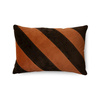 Poduszka w paski aksamitna HKLIVING STRIPED brązowa rozmiar 60x40 cm