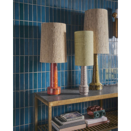 Abażur HKLIVING SILK brązowy rozmiar Ø32 cm