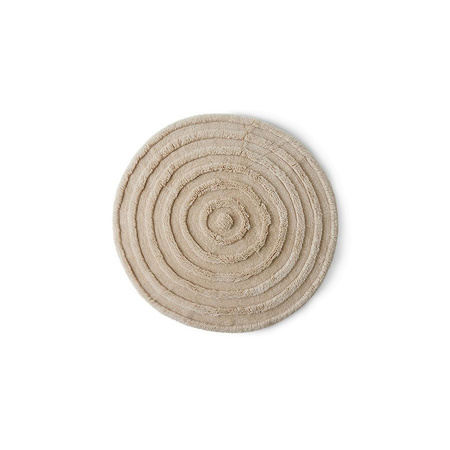 Round woolen rug cream (150x150cm)