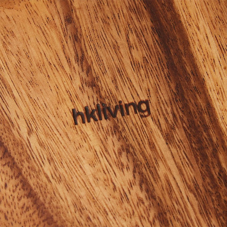 Miska akacjowa na jabłka HKLIVING ACACIA naturalna rozmiar L