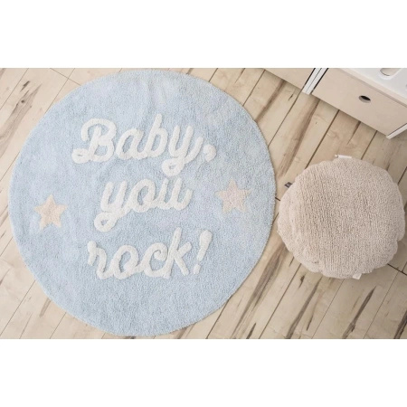 Dywan bawełniany Lorena Canals BABY niebieski Ø120 cm