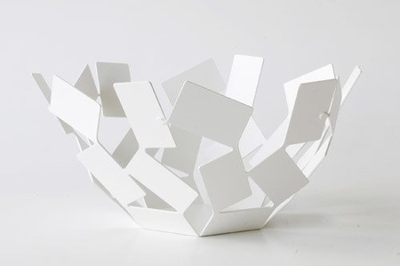 Koszyk ze stali Alessi Stanza Dello Scirocco średni biały