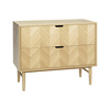 HÜBSCH HERRINGBONE wooden chest of drawers, natural