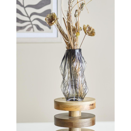 Tulla Vase, Grey, Glass