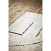 Hand woven cotton rug cream/charcoal (200x300)