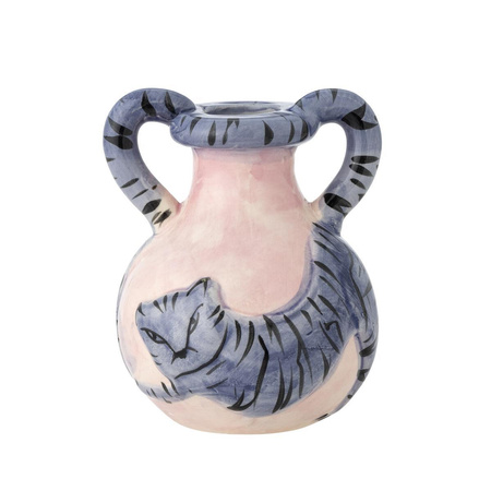 Ryker Candle Holder, Blue, Stoneware