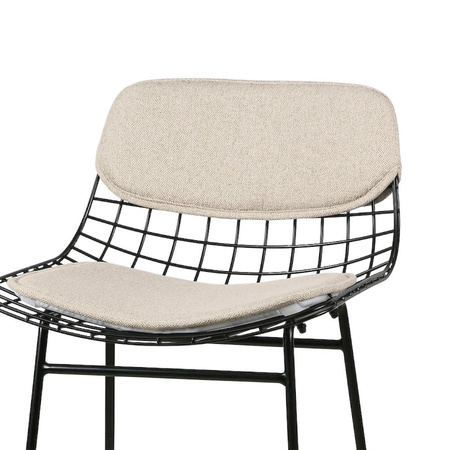 Wire bar stool comfort kit sand