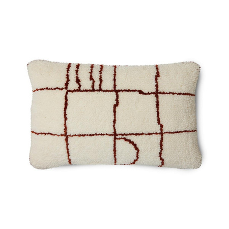 Poduszka hkliving WOOLEN brązowa rozmiar 60x40 cm