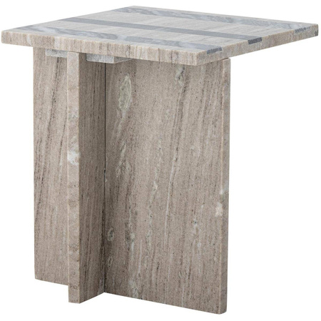 Clea Side Table, Brown, Marble