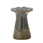 Akeem Candle Holder, Brown, Stoneware