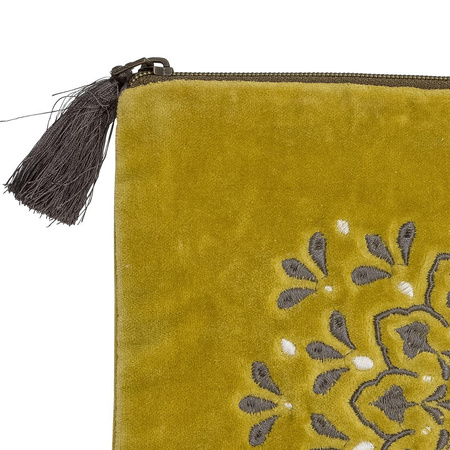 Stefania Cosmetic Bag, Yellow, Cotton