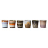 70s ceramics: coffee mugs Elements (set of 6)