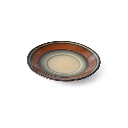 70s ceramics: saucer dark roast