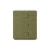 Spacious drawer cabinet army green