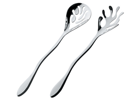 Łyżki do sałaty Alessi Mediterraneo srebrne