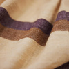 Vida striped bedspread chestnut/cream (230x275cm)