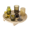 Sanga Tray w/Votive, Nature, Glass