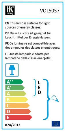 Podstawa do lampy stołowej HK Living HEXAGON czarna, marmur