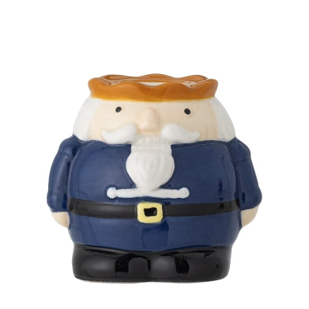 Feast Candle Holder, Blue, Stoneware