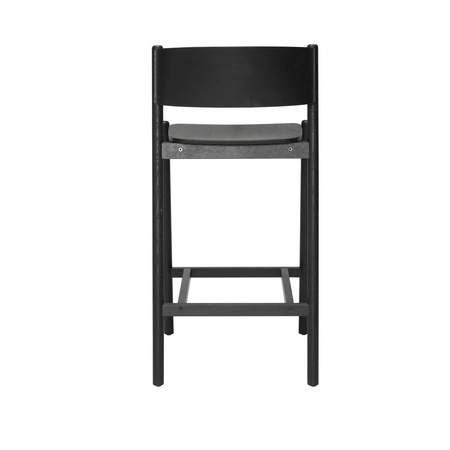 Oblique Bar Stool Black