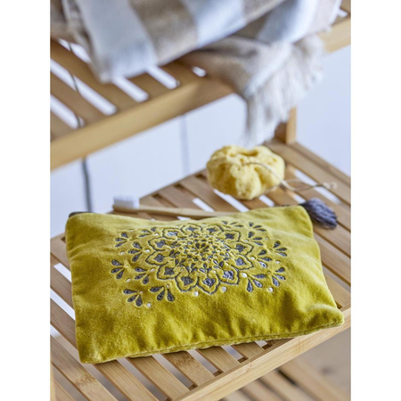 Stefania Cosmetic Bag, Yellow, Cotton