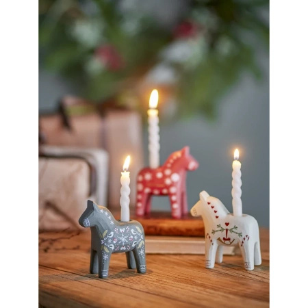 Siffer Candle Holder, Grey, Polyresin