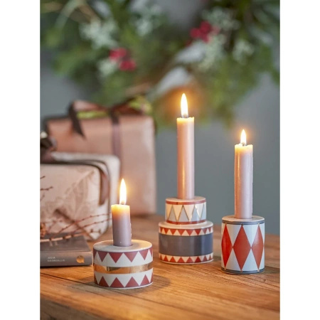 Bitja Candle Holder, Grey, Stoneware