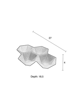 Pojemnik Zuiver Hexagon biały
