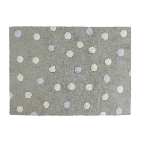 Dywan bawełniany Lorena Canals TOPOS TRICOLOR szary 160 x 120 cm