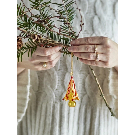Cherlyn Ornament, Yellow, Glass
