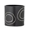 BLOOMINGVILLE TROY black flowerpot
