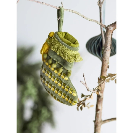 Jeanne Ornament, Green, Cotton