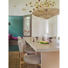 Dining table, cream, rectangular 220cm