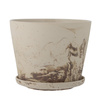BLOOMINGVILLE STACY Brown Flowerpot with Base