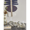 Liabella Candle Holder, Grey, Marble