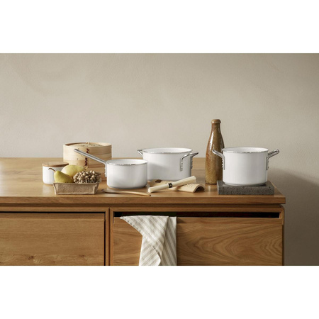 Garnek z powłoką ceramiczną Slip-Let® Eva Trio WHITE LINE biały 3.8 l