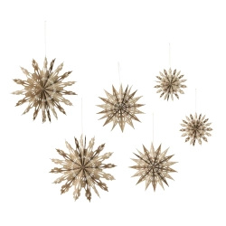 Zestaw 6 gwiazd Bloomingville STAR naturalnych