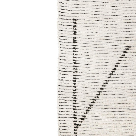 Hand woven cotton rug cream/charcoal (200x300)