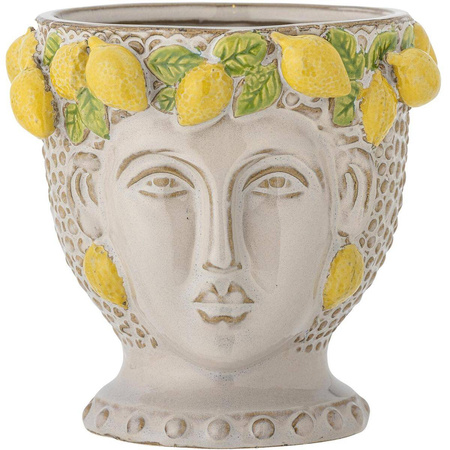 Limone Flowerpot, Yellow, Stoneware