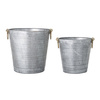 Evar Flowerpot, Grey, Galvanized iron