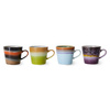 70s ceramics: cappuccino mugs Solid (set of 4)