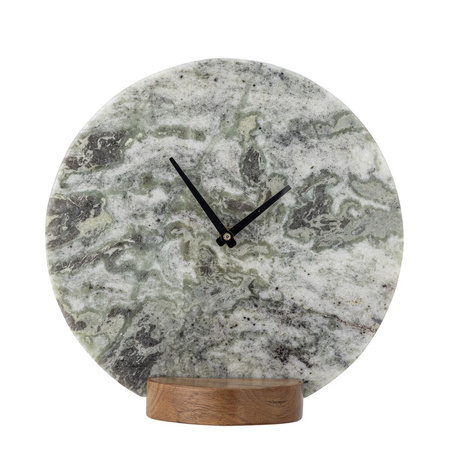 Joakim Table Clock, Grey, Marble