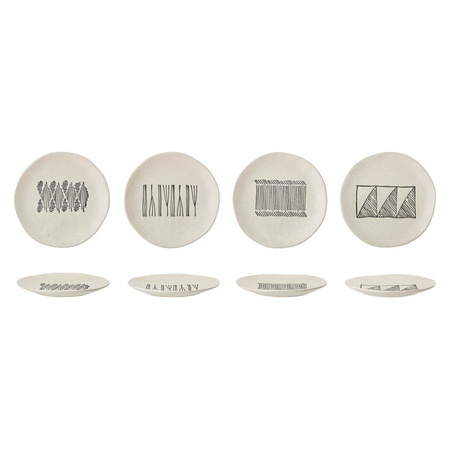 Set of 4 Stoneware Plates Bloomingville Eliana