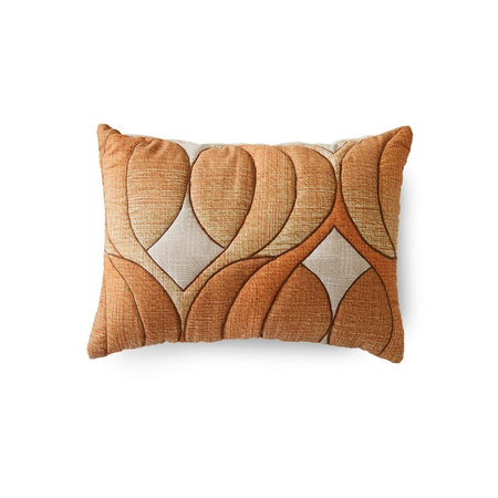 Poduszka pikowana retro (40x30cm) HKLIVING WAVE pomarańczowa