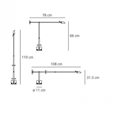 Lampa biurkowa Artemide Tizio LED 3000K czarna