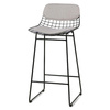 Wire bar stool comfort kit pebble
