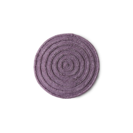 Round woolen rug lilac (150x150cm)